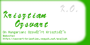 krisztian ozsvart business card